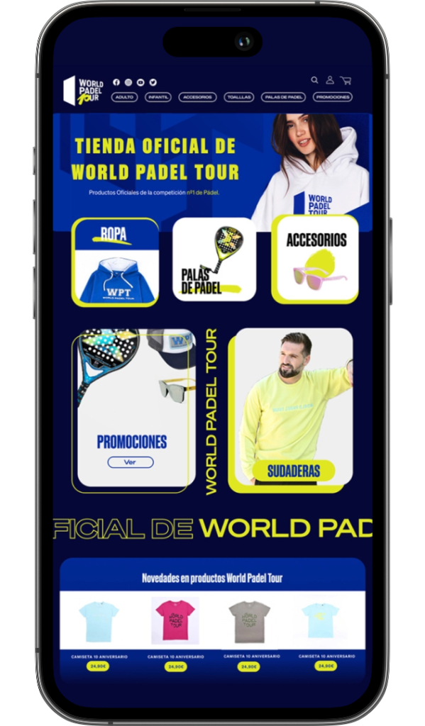 ecommerce de world padel tour